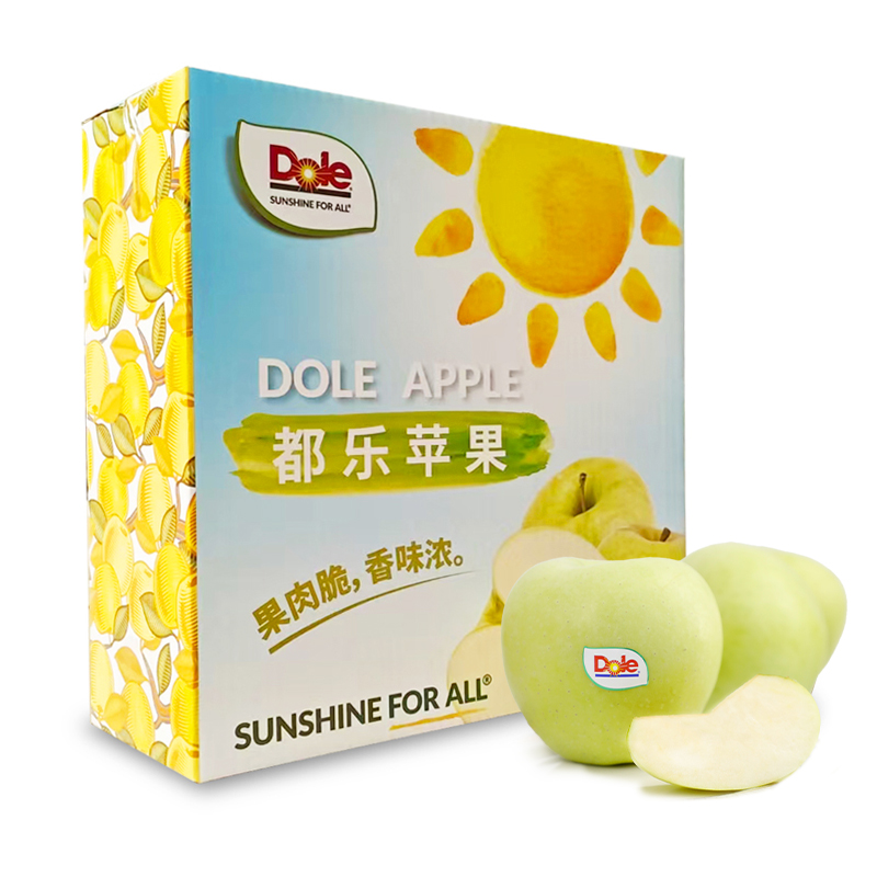 【都乐Dole】青森苹果3斤彩箱装 约6-9粒 香甜爽口 细腻多汁 脆甜