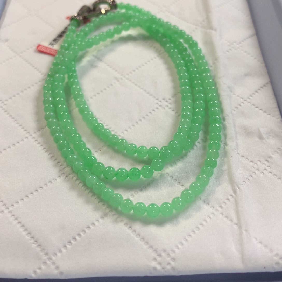 翡翠未镶嵌颈饰项链