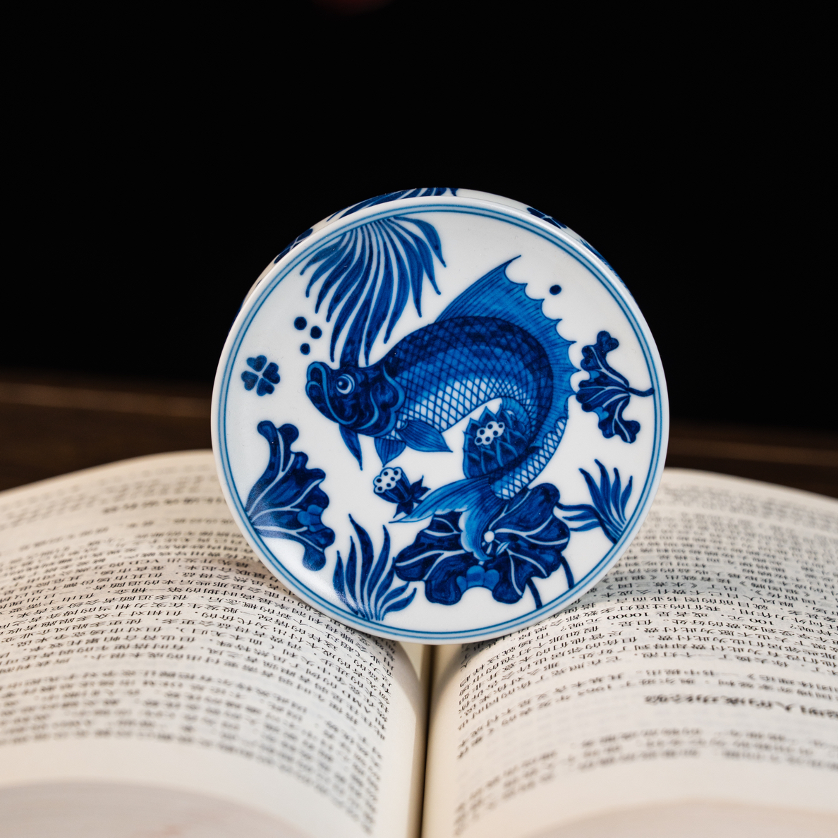 龙月斋度全方位欣赏正反双用鱼藻盖置