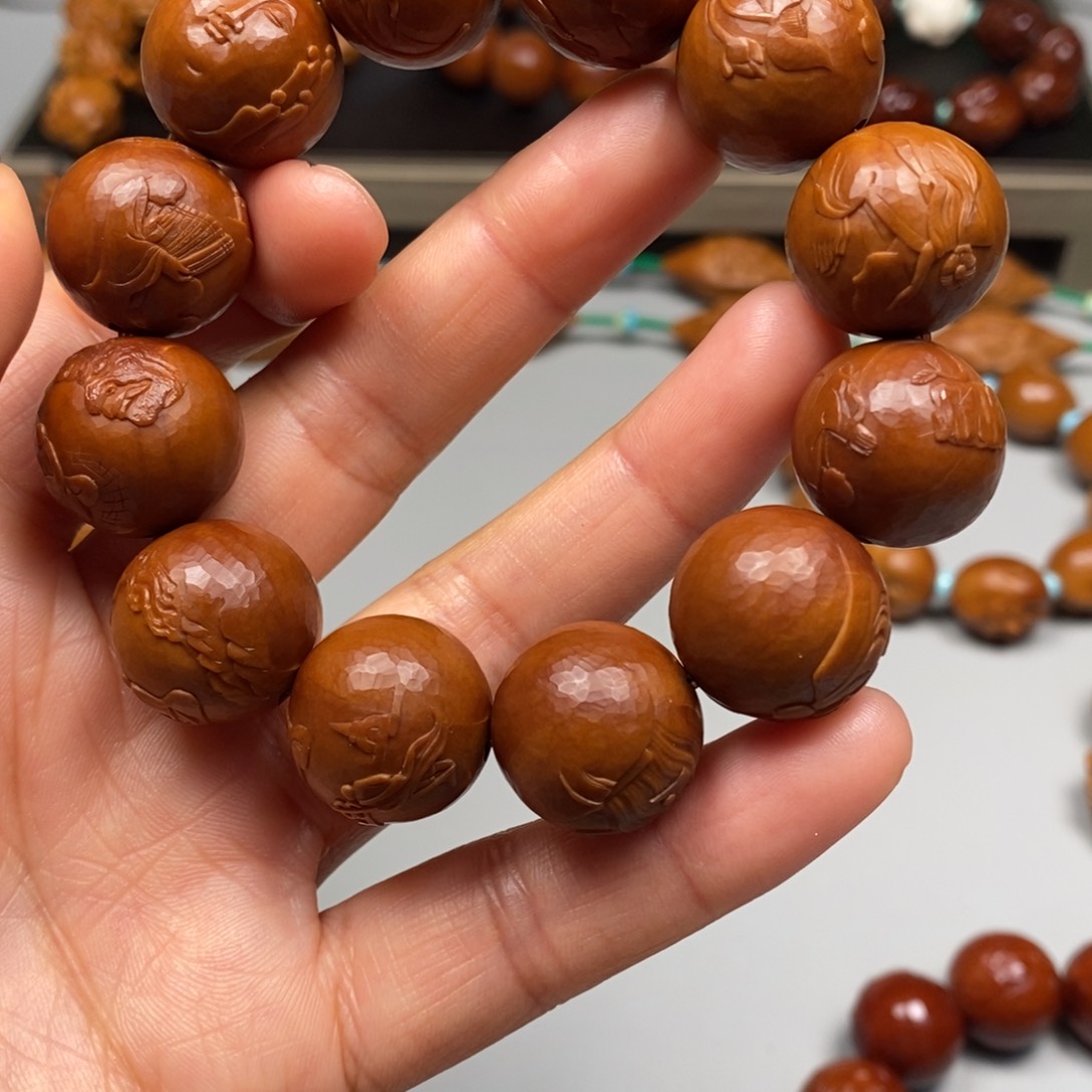 橄榄核吊坠大圆满手串