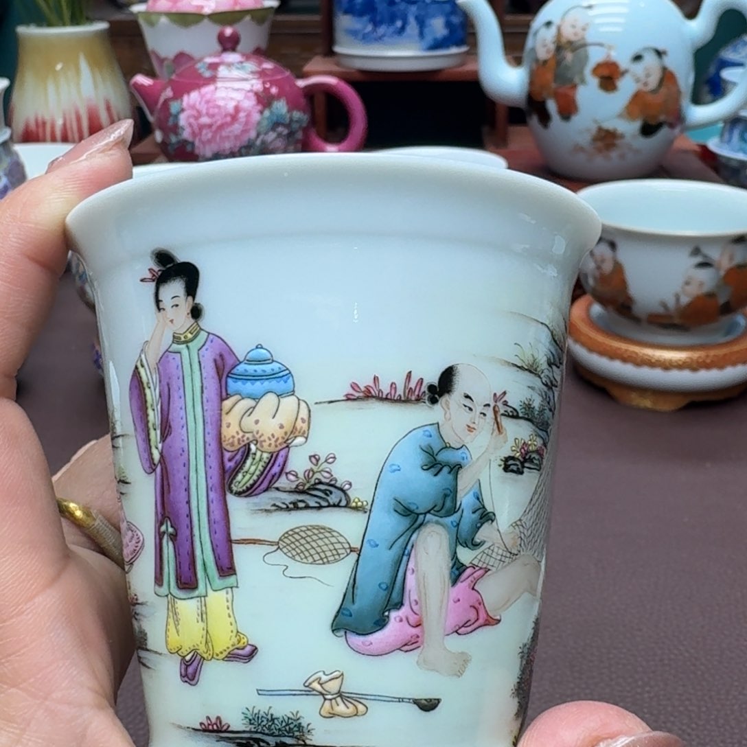 瓷片景德镇仿古手工制作精品展示