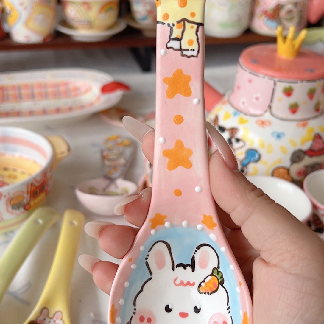 小***花摆件陶景德镇陶瓷