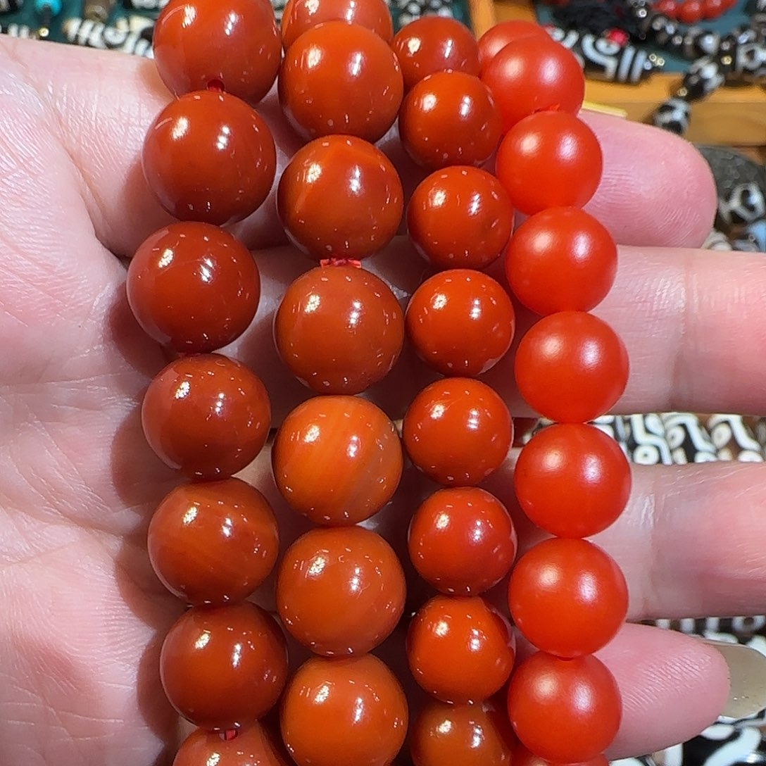 南红玛瑙合金手链