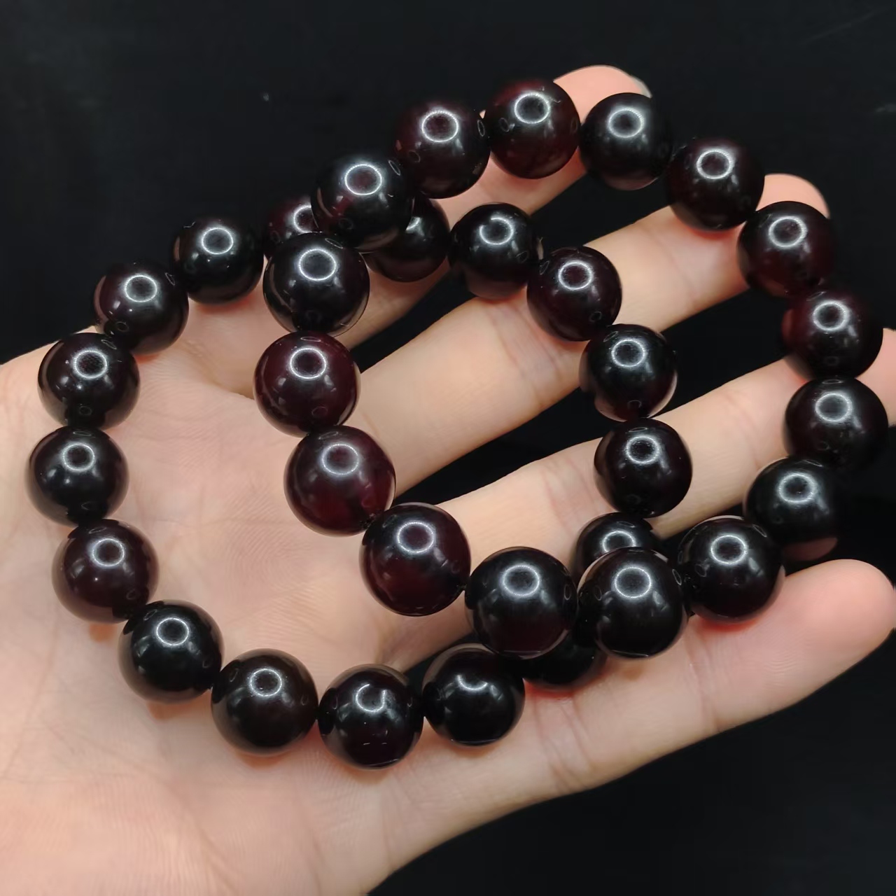 【龙龙严选】翳珀琥珀单圈手串F7【多样性发其一】约12mm