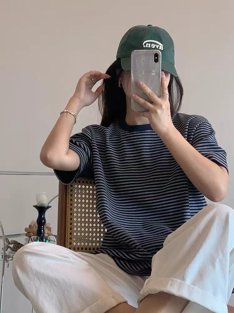 S651-S700春夏季韩系新款实体店品质韩版高级感女装气质短袖上衣