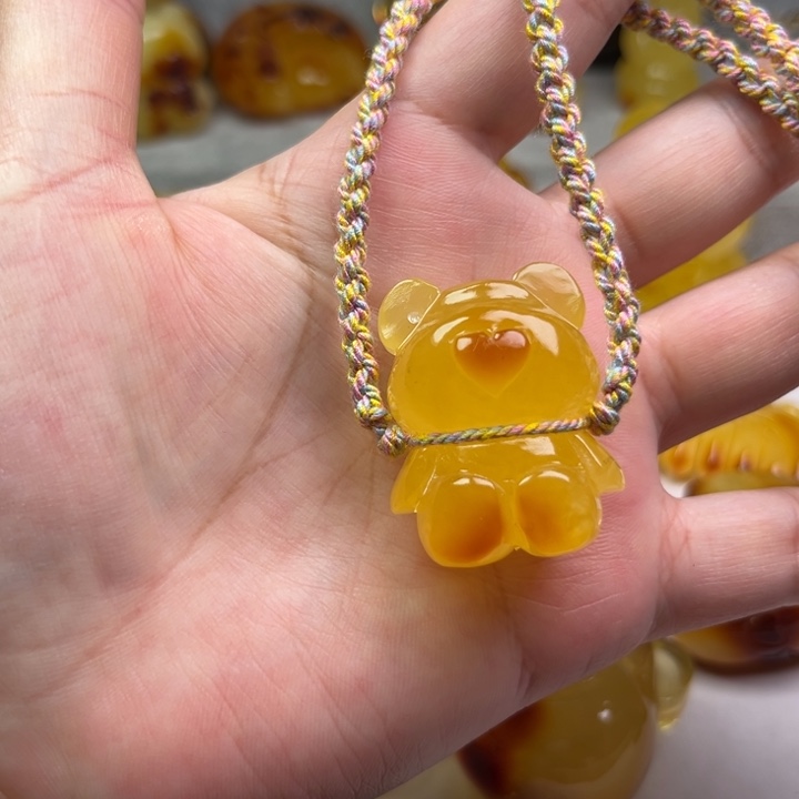 琥珀颈饰未镶嵌琥珀蜜蜡