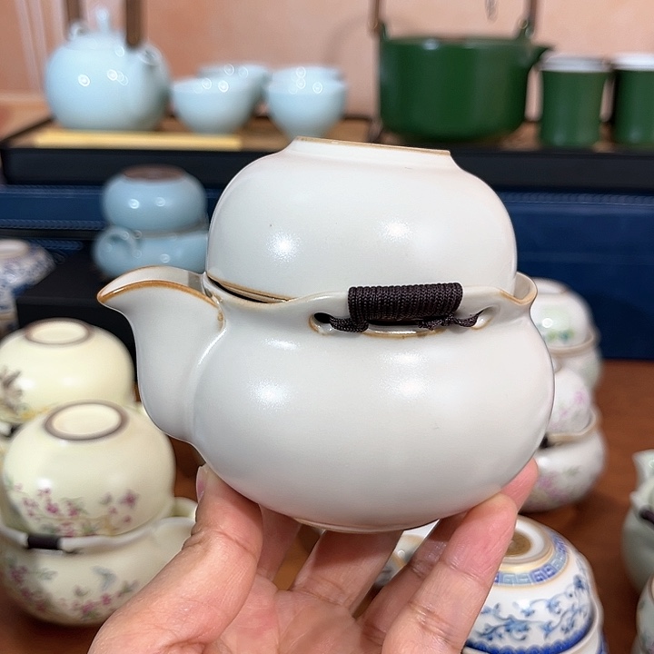 一壶一杯米黄手抓壶年货节