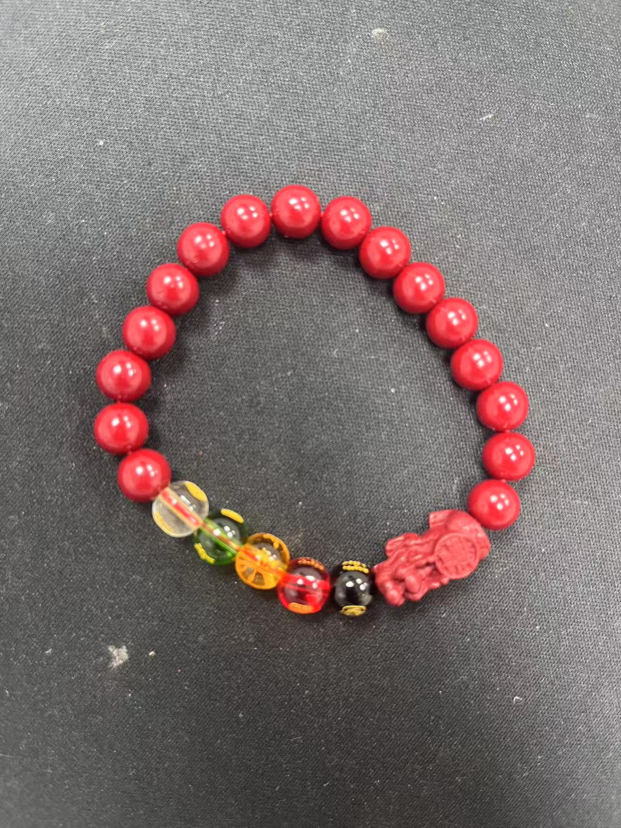 YW066 五色圆珠精品手串(无礼盒）