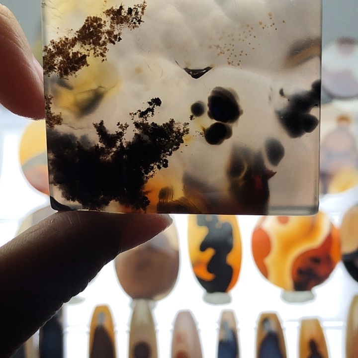 玛瑙/玉髓银S925镀金镶嵌珠宝半成品99霞