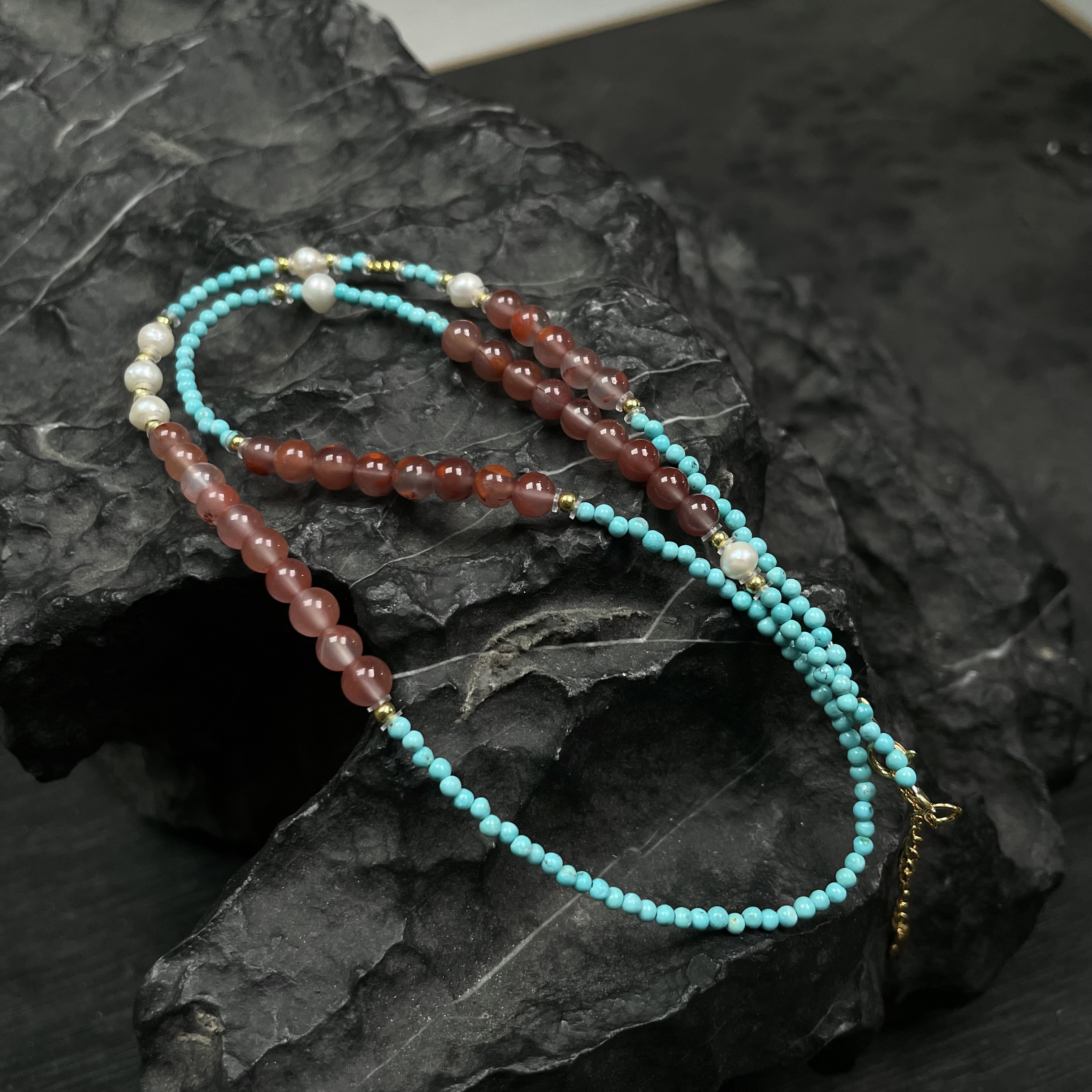 【碧露】冰飘南红珍珠s925项链 KT25060615