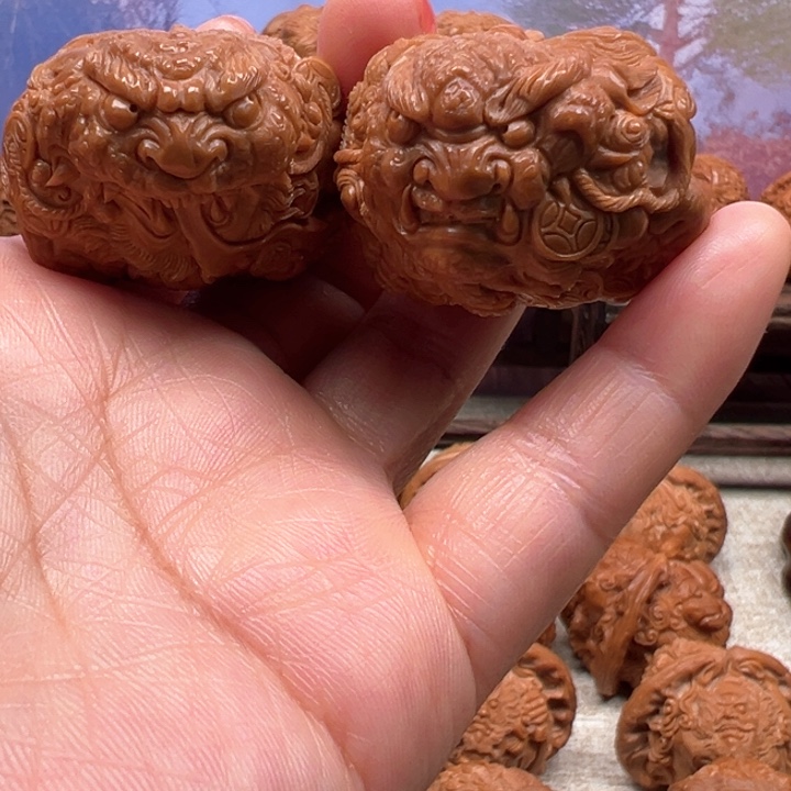 明***把件核桃蛤蟆头貔貅