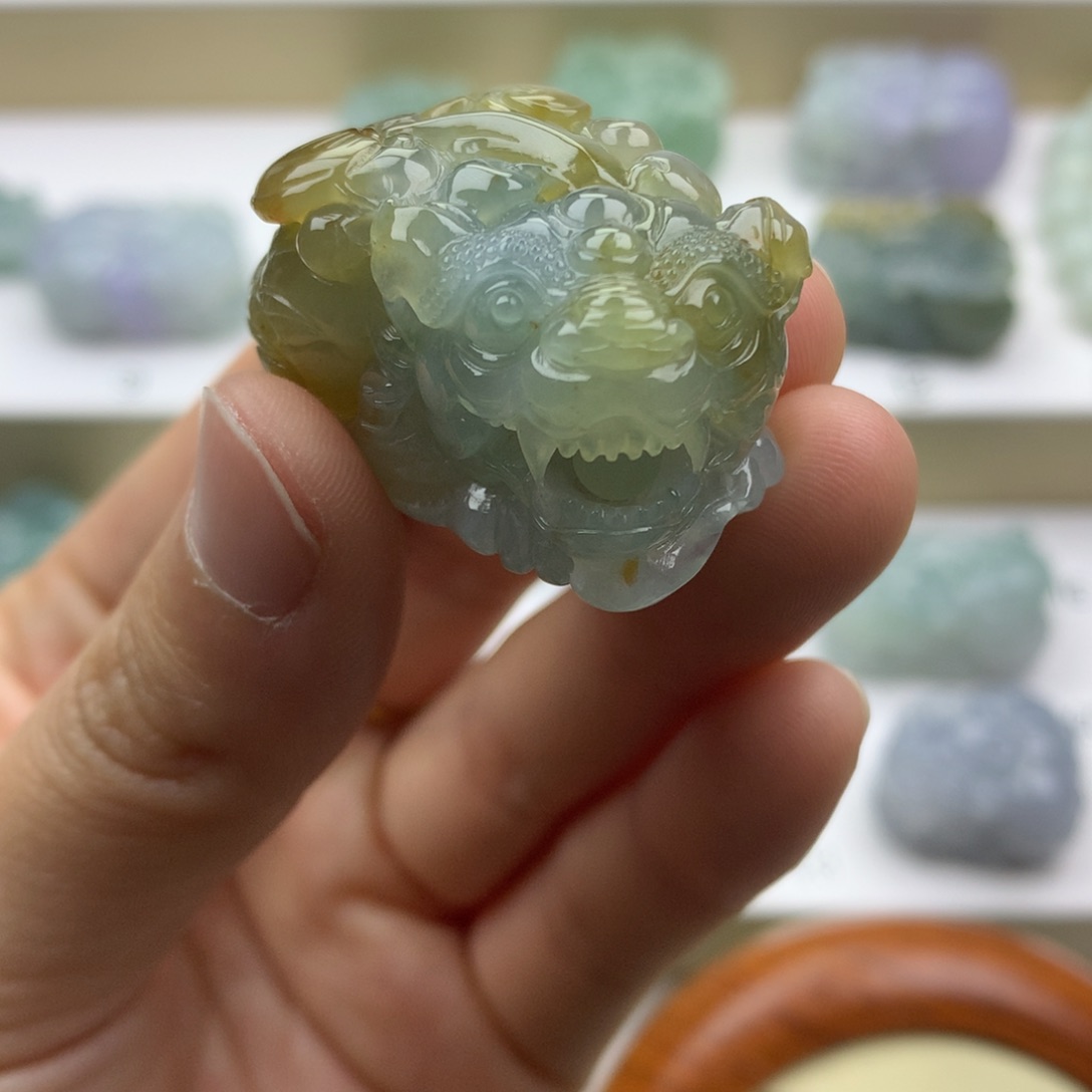 翡翠吊坠(不含链)未镶嵌容*天然缅甸翡翠A货貔貅