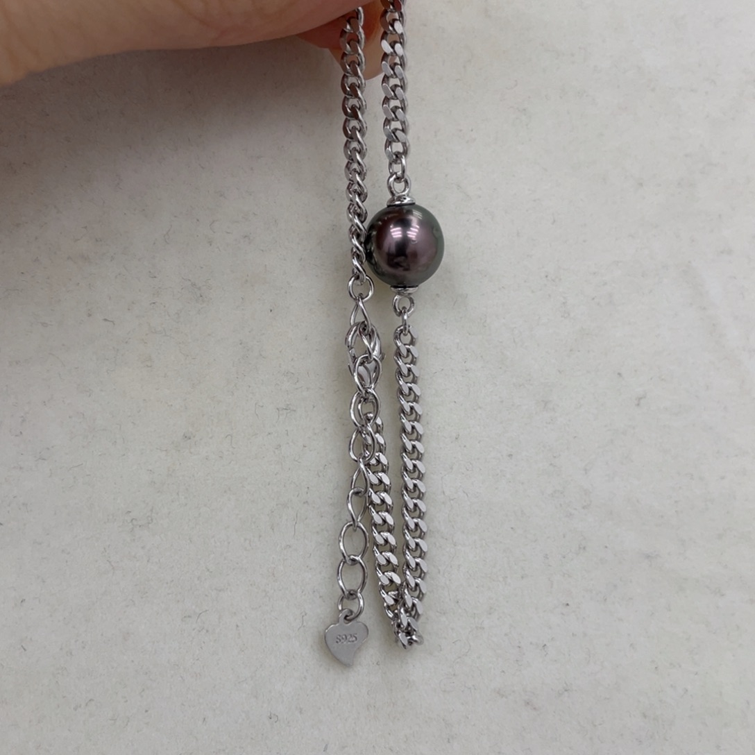 海水珍珠手绳银S925镶嵌