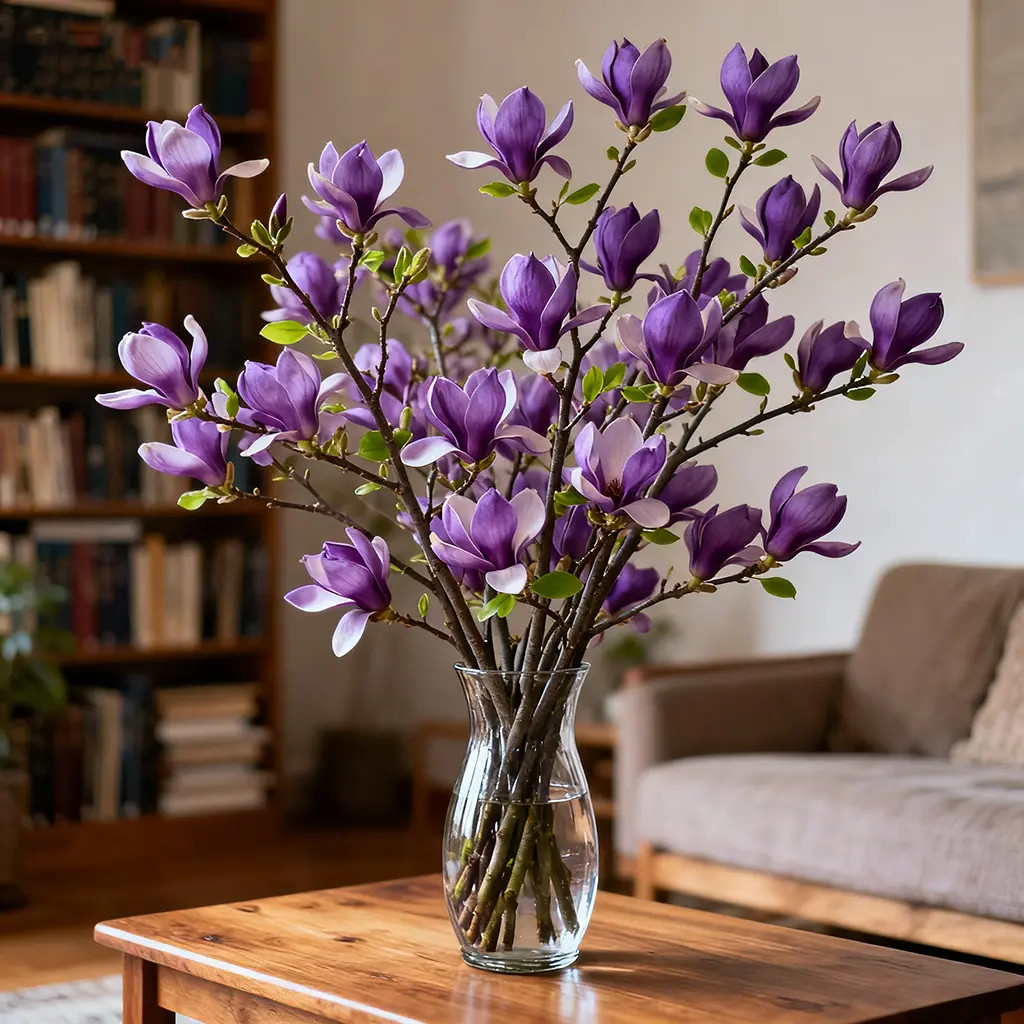 【遇水开花】水培玉兰鲜枝带花苞室内外耐浓香寒花卉绿植懒人好养活