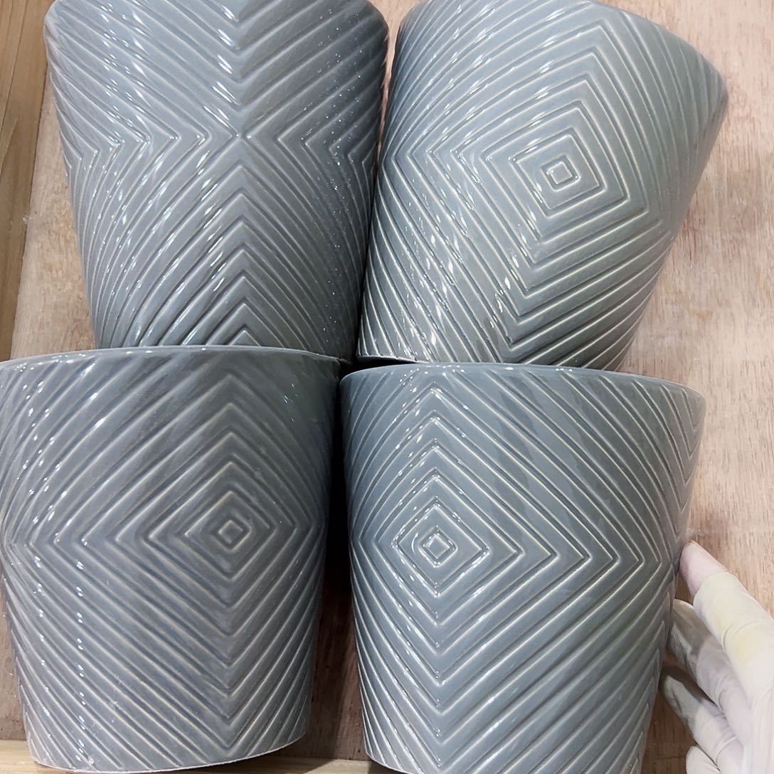 有孔，外贸尾单陶瓷花盆凑单10米包邮