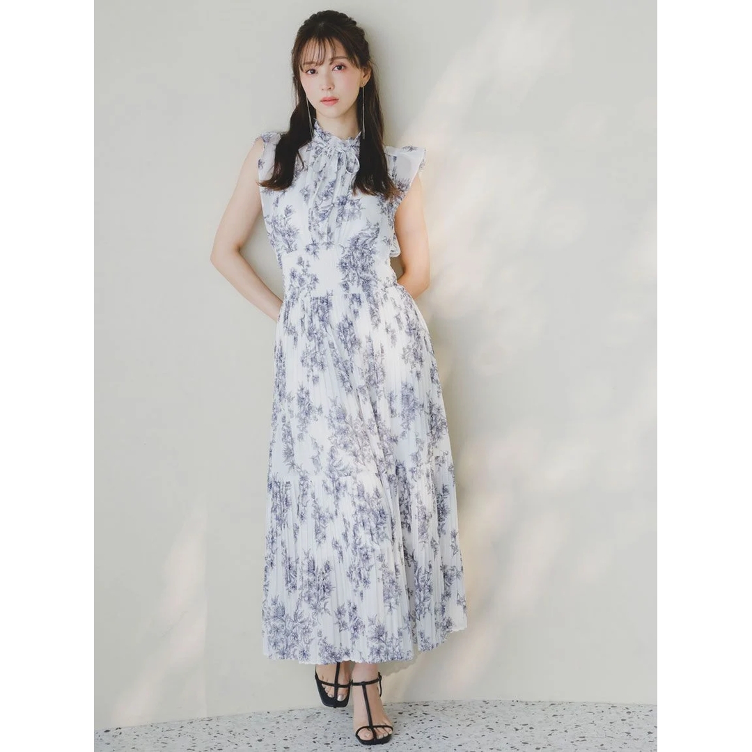 【胖虎家】周年纪念款 S 气质印花优雅风修身显瘦时尚碎花连衣裙