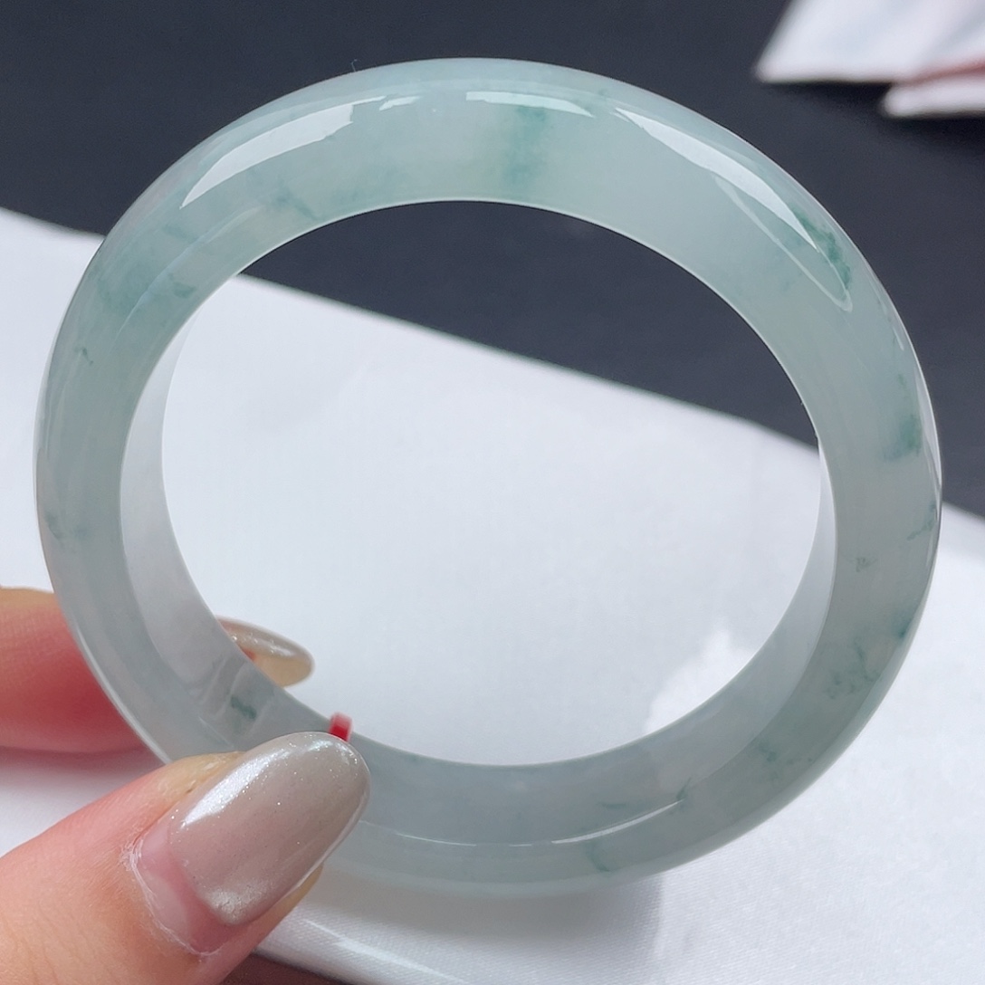 翡翠未镶嵌手镯54圈口