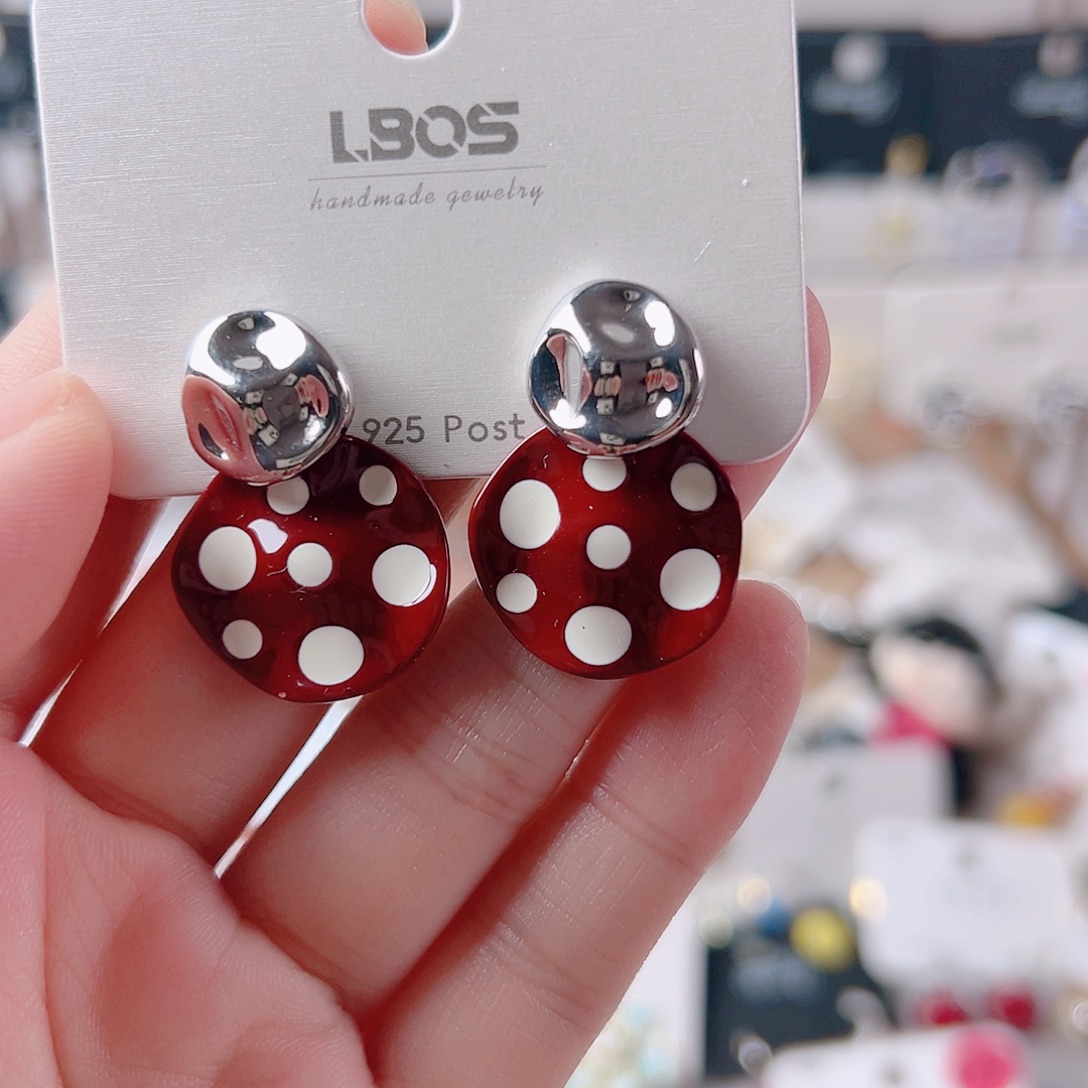 琉璃纯铜合金耳环的