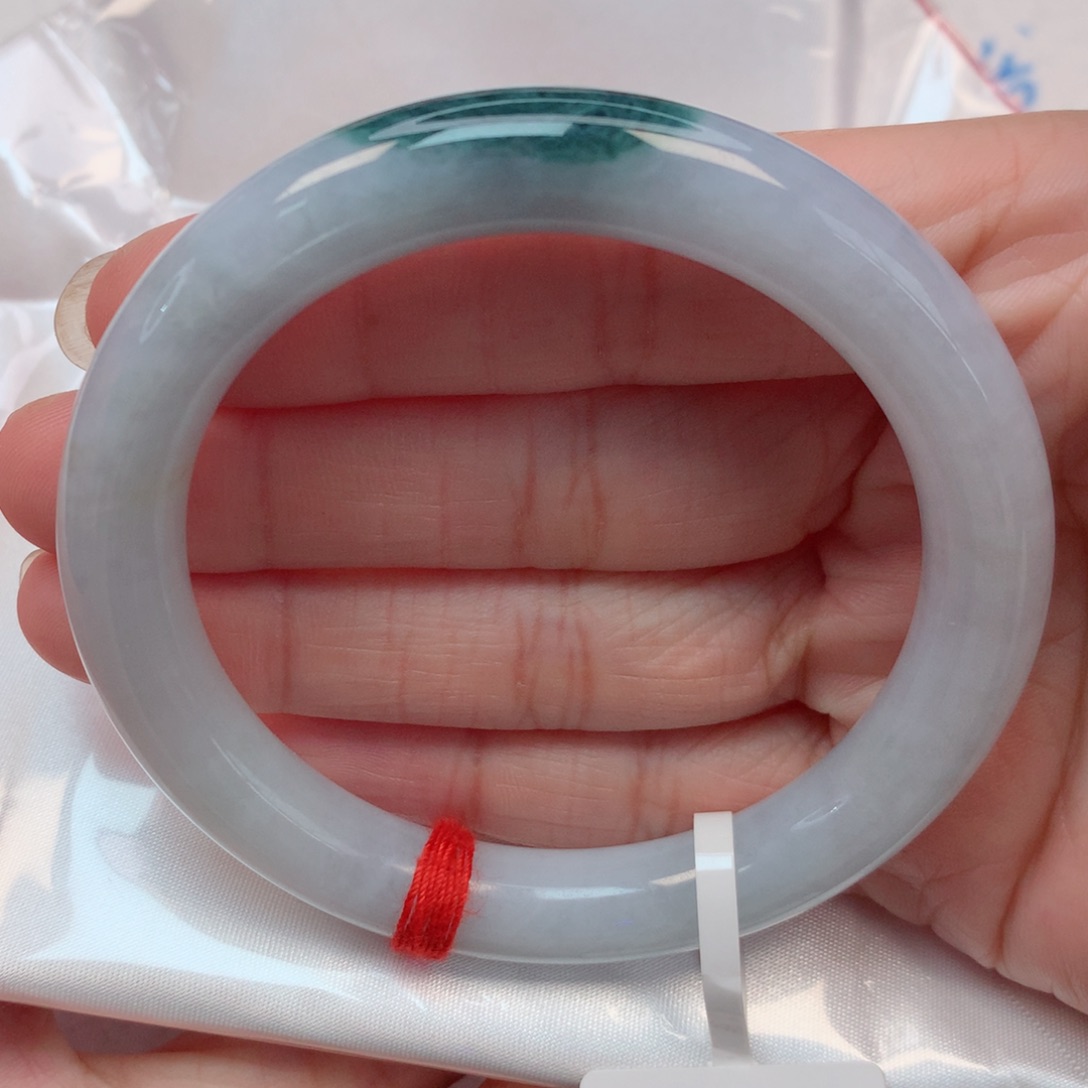 翡翠手镯未镶嵌55圆条 捡漏