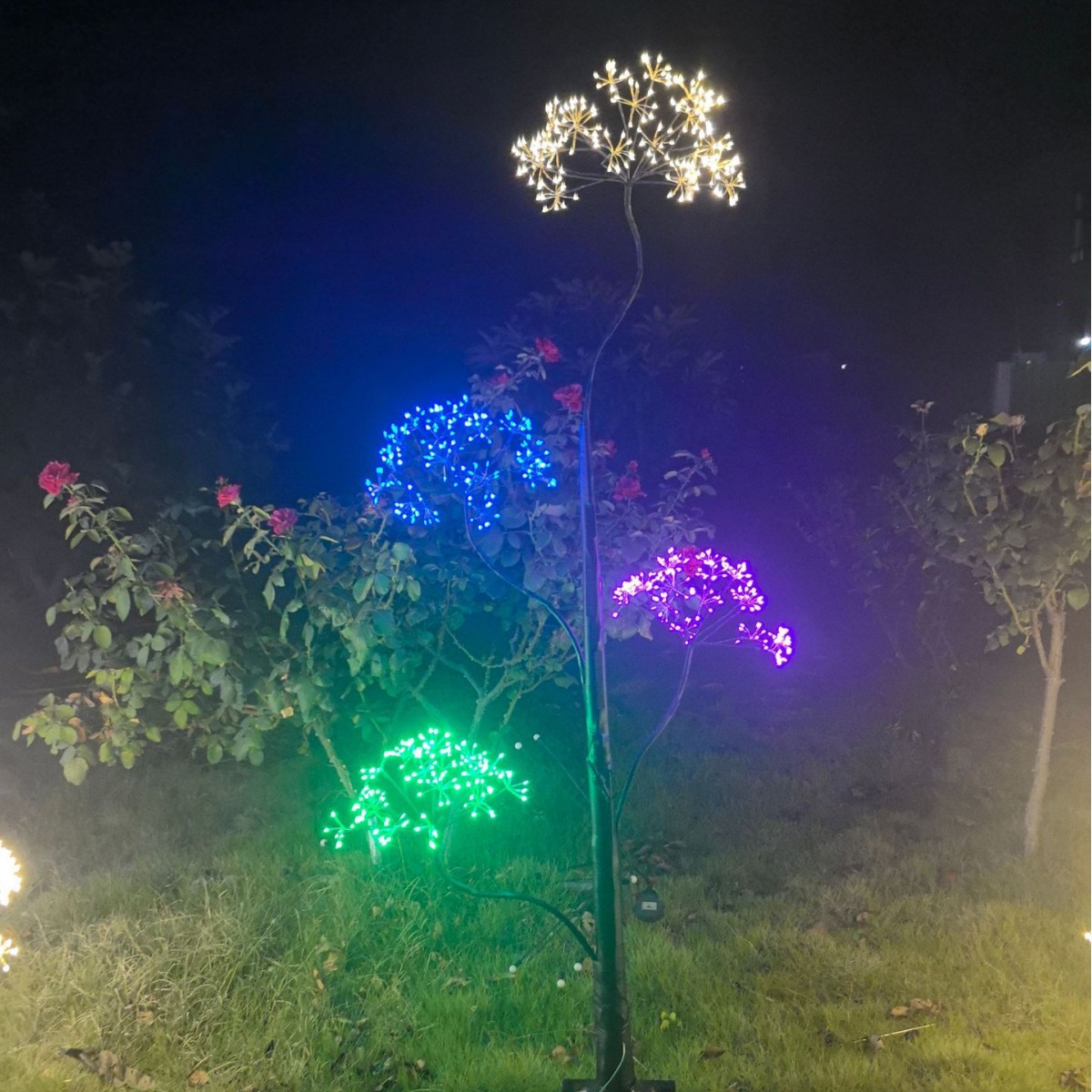 新款LED铜线仿真树灯地插婚庆发光亮化庭院景观卧室装饰氛围灯