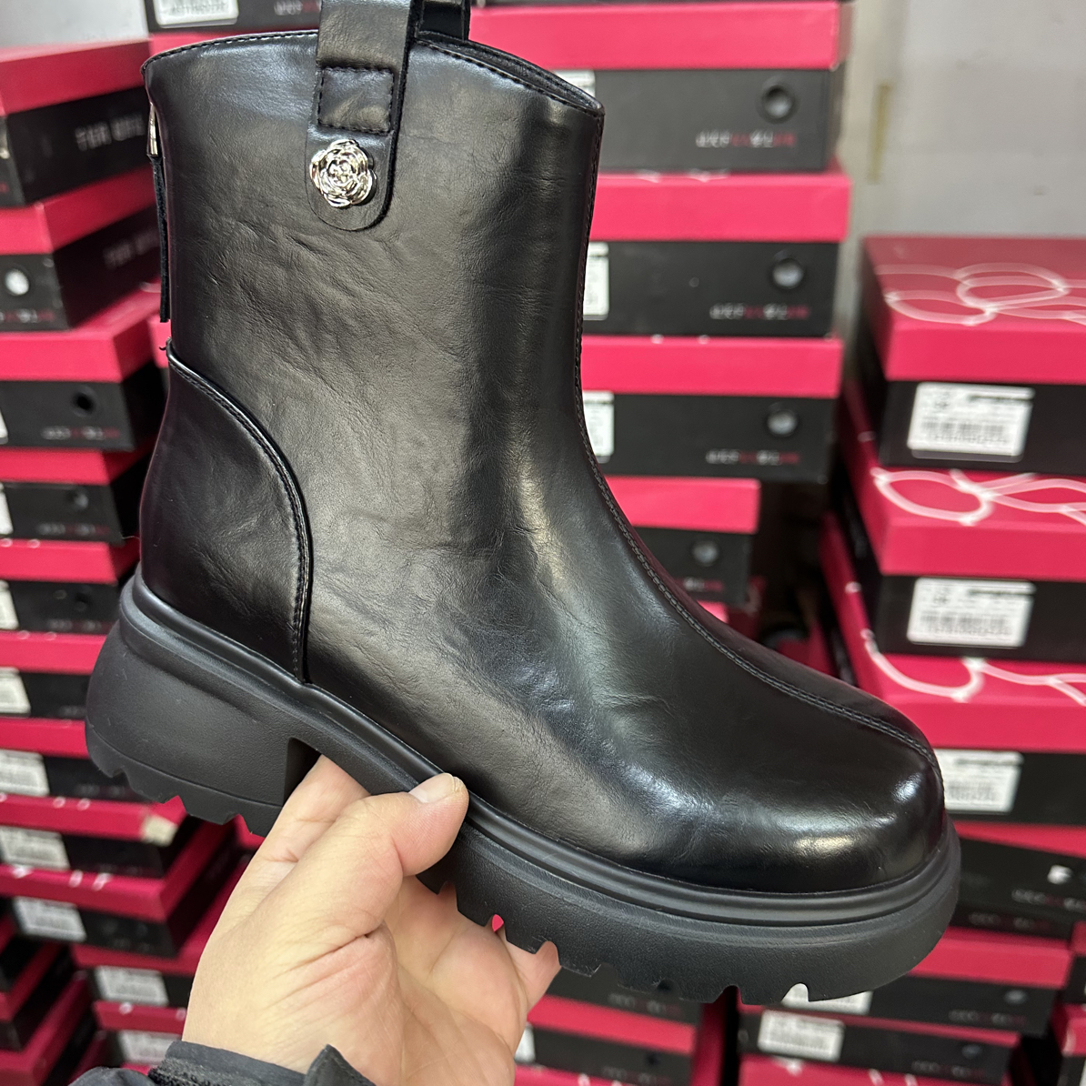 B2206新款加绒时尚超轻短靴