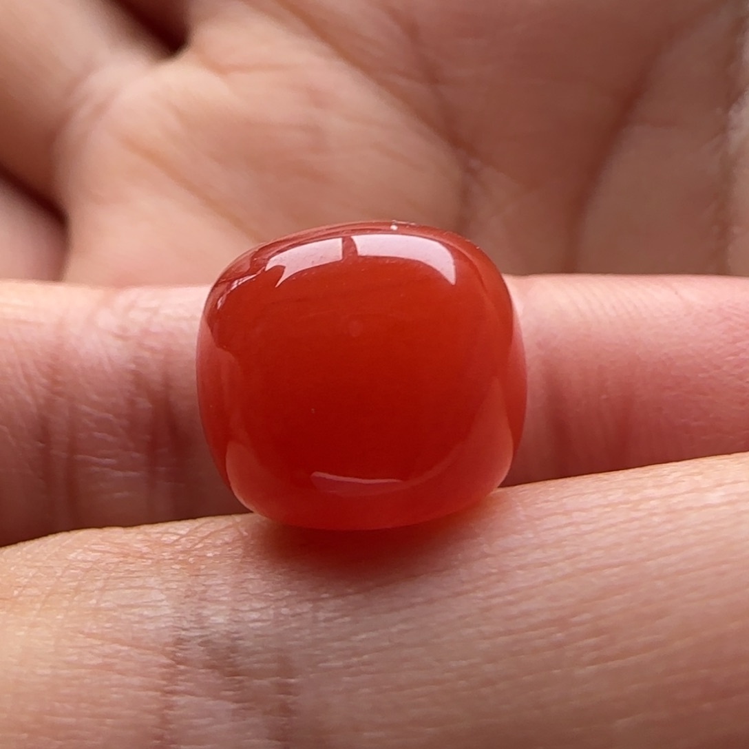 南红玛瑙老型12.6x11.4未镶嵌皮裂