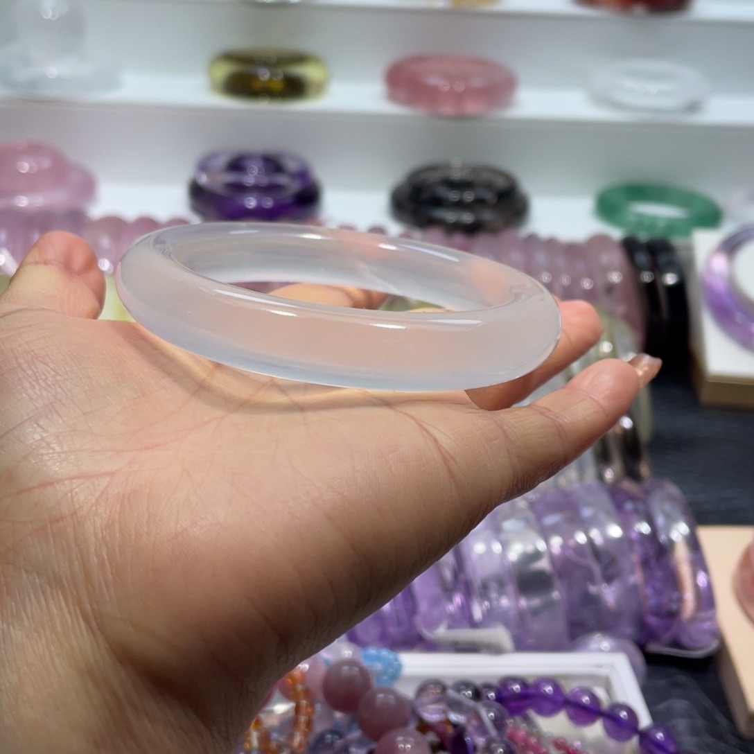 水晶手镯61圈口10号未镶嵌