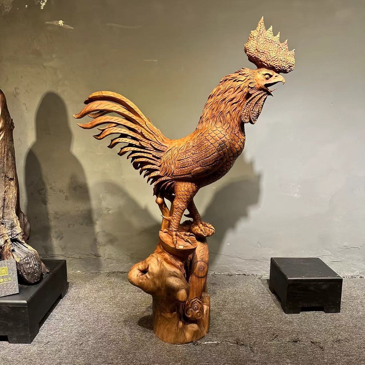 红心花樟《金翎破晓》精品落地款 配证书 长宽高137-57-201