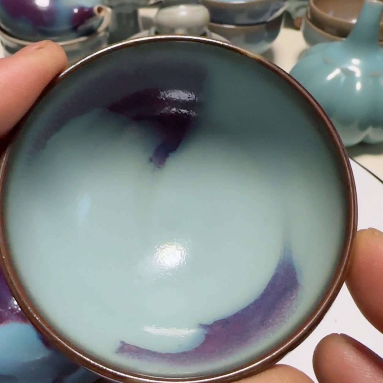 【闪购商品】摆件宋钧仿古鸡心碗（特价）
