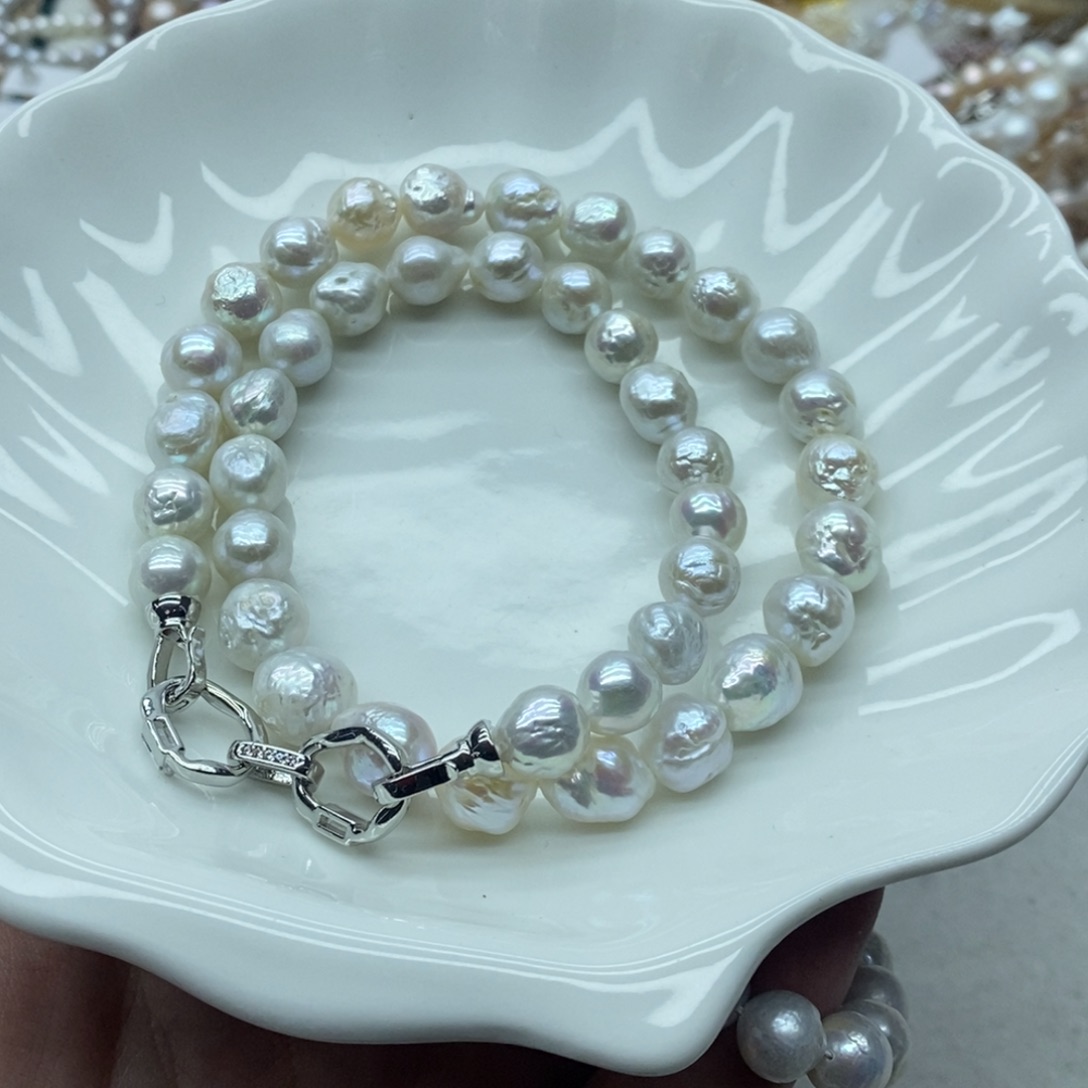 郑***.银S925镶嵌天然淡水珍珠无人工干预淡水珍珠