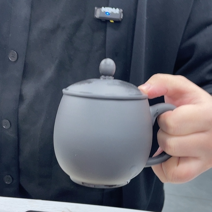 茶杯紫砂石黄小龙蛋盖杯