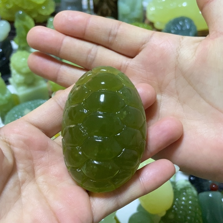 【闪购商品】未镶嵌蛇纹石玉把件琉*心