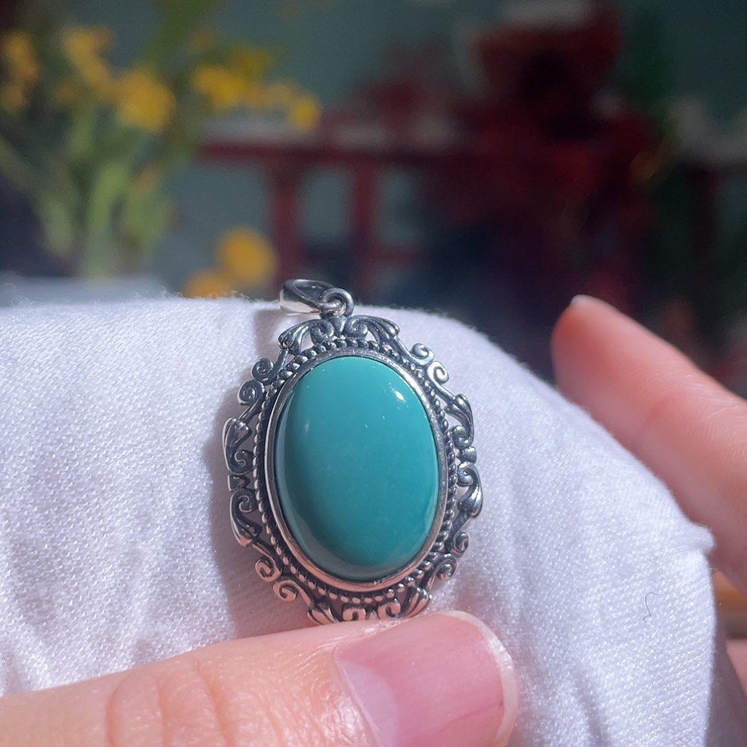 绿松石配饰银S925镶嵌