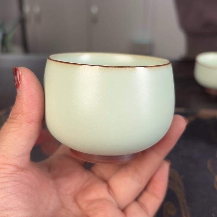 龙泉云间青瓷小米茶器