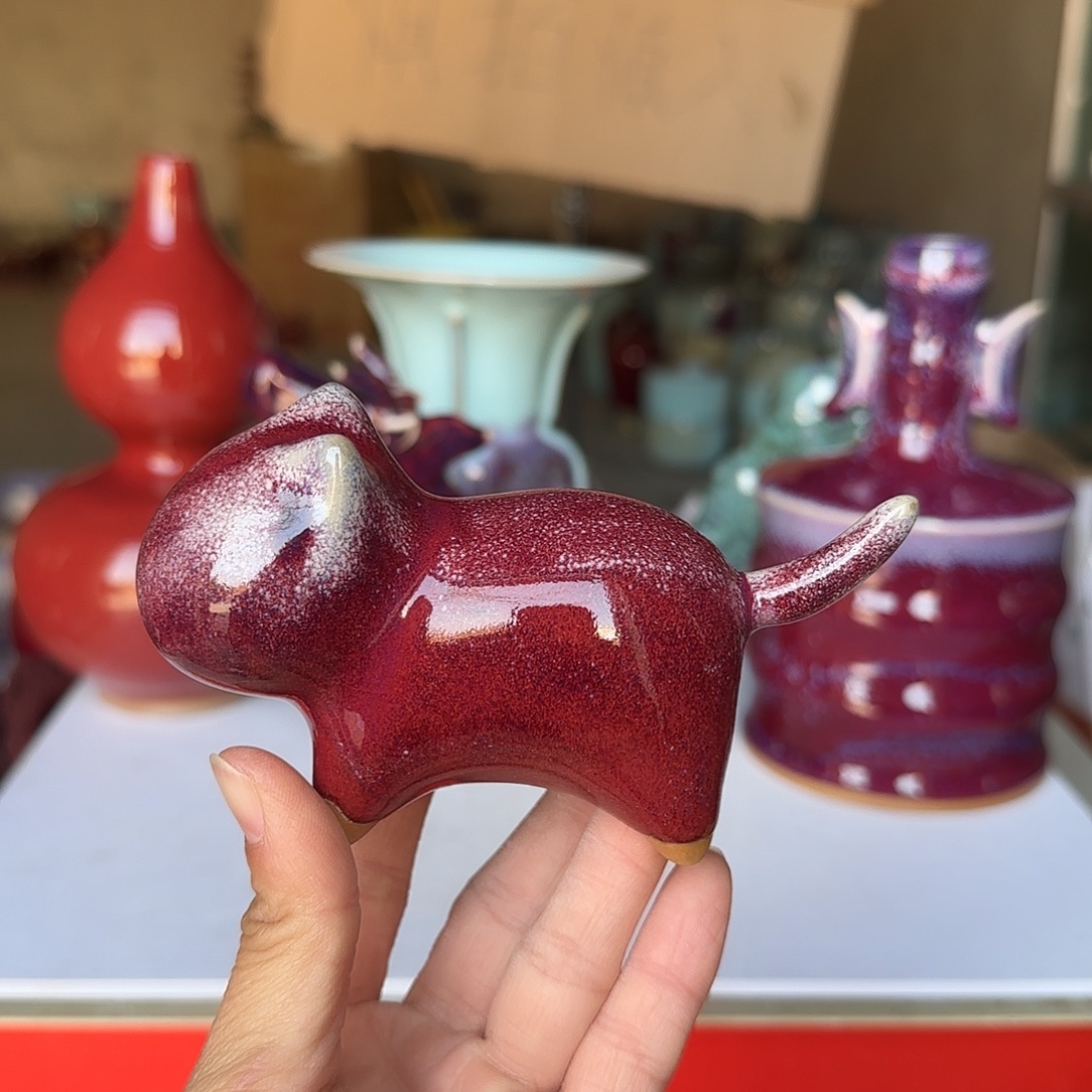 陶摆件郑家钧瓷摆件微瑕