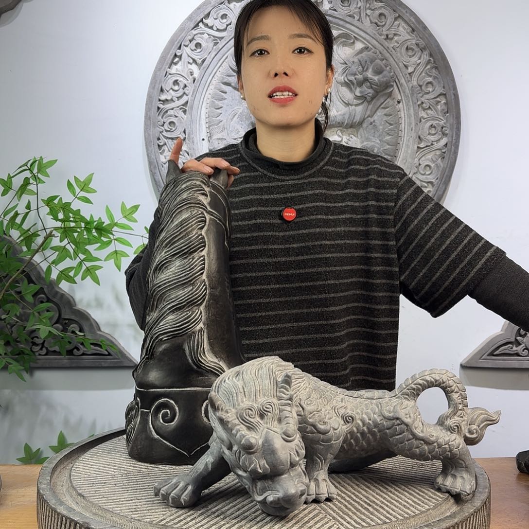 y***d石材青石雕刻吸水兽长度40厘米高16厘米