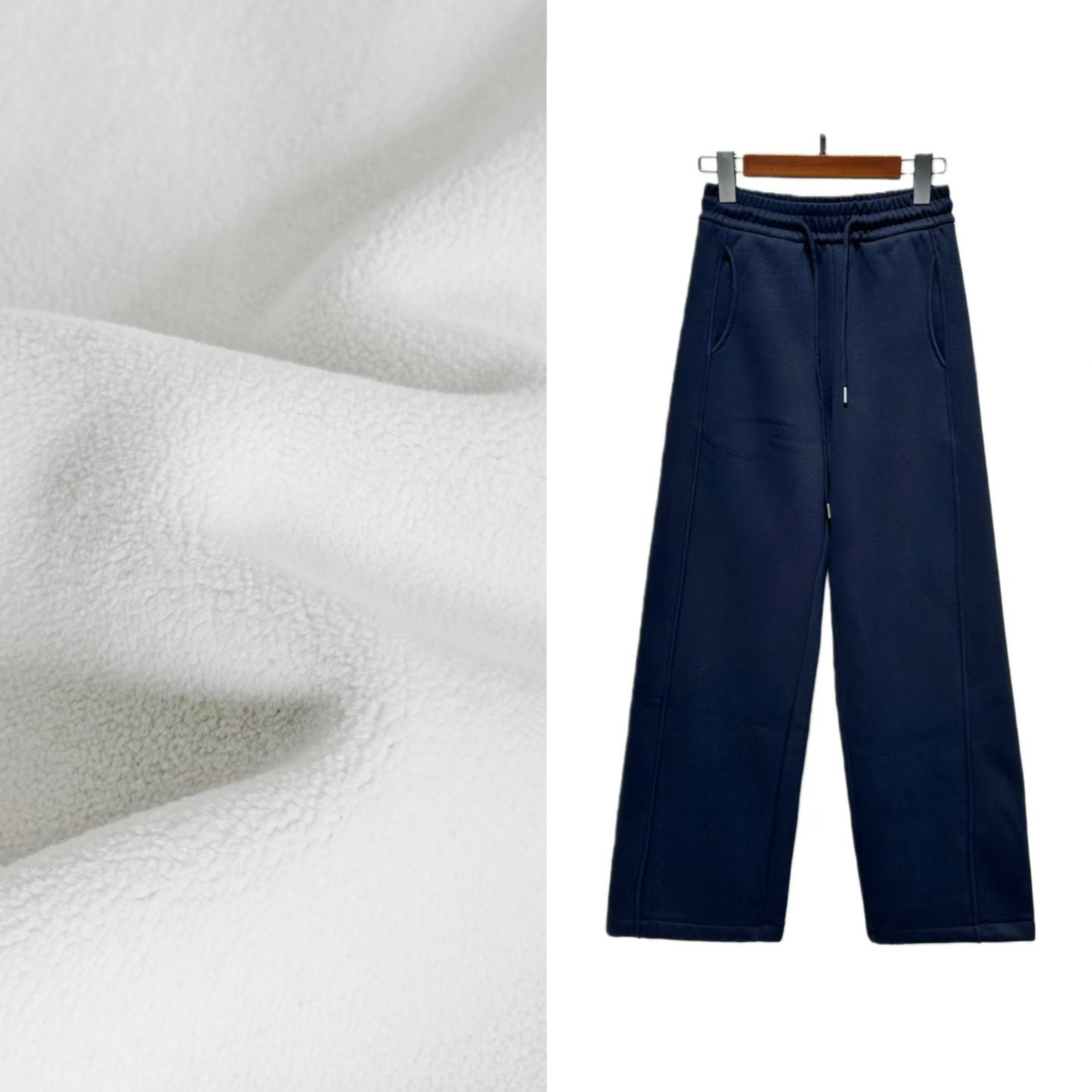 2666【销量王】冬季显瘦百搭松紧腰直筒休闲裤