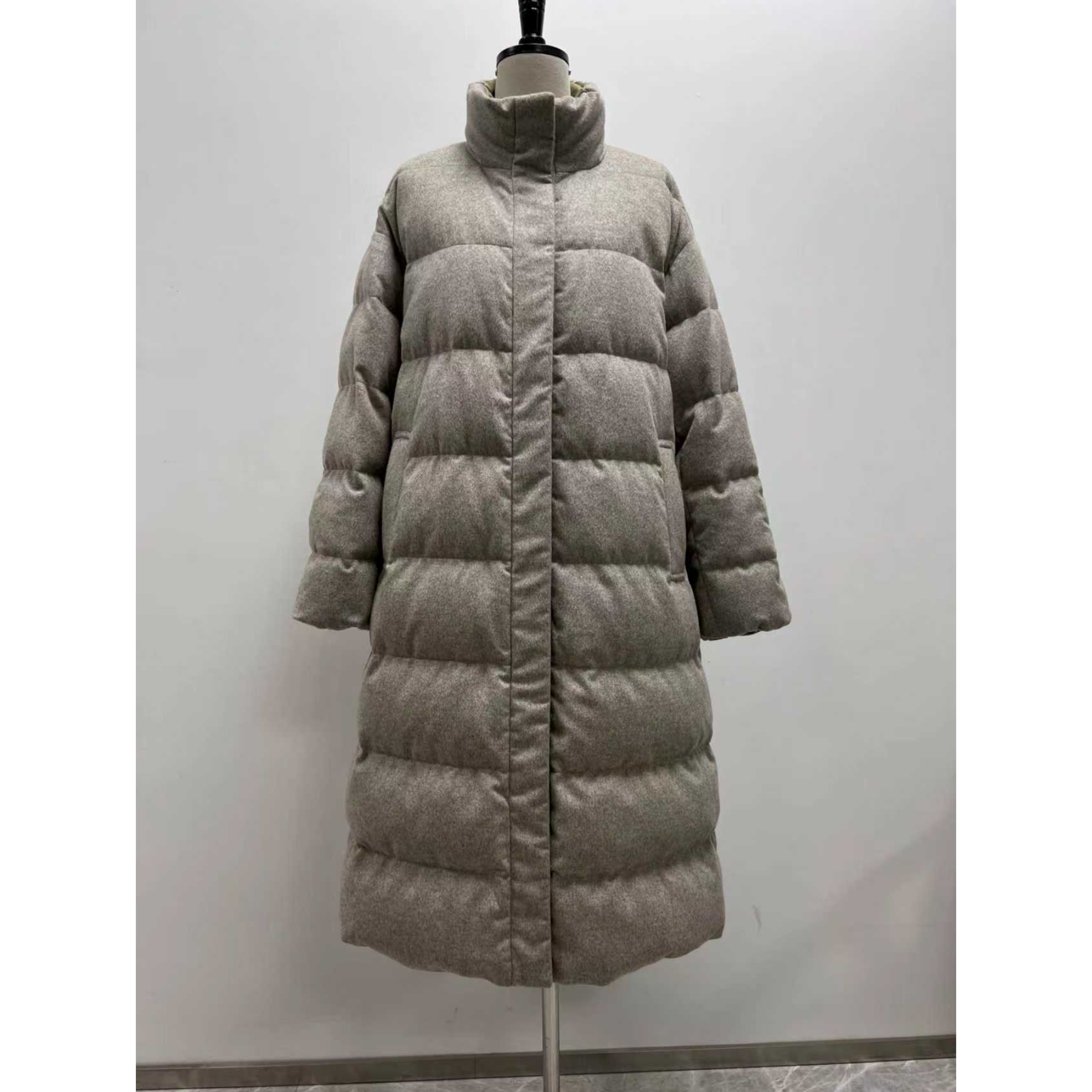 兰帝专属 绵羊毛白鹅绒长款羽绒服W34097