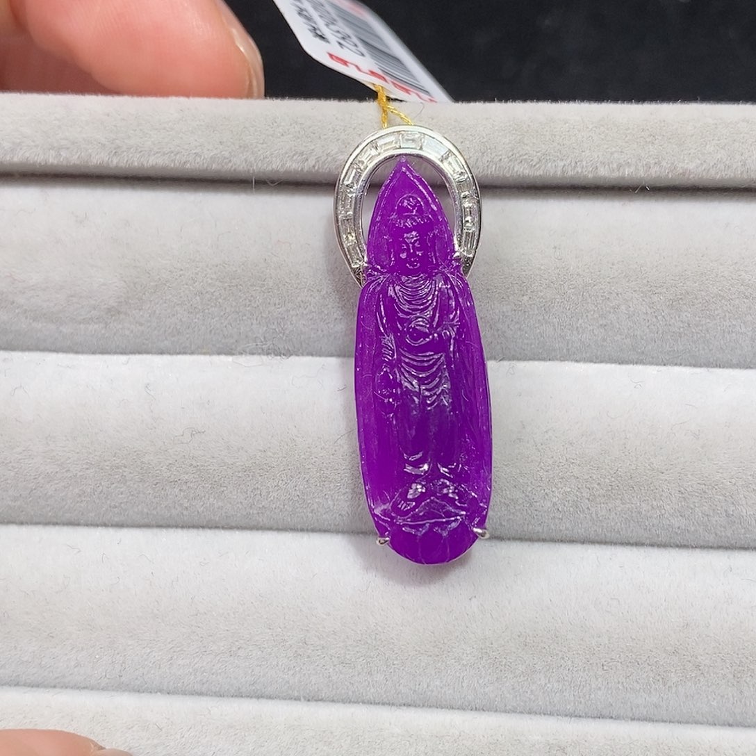 苏纪石（舒俱来）18K金镶嵌吊坠(不含链)