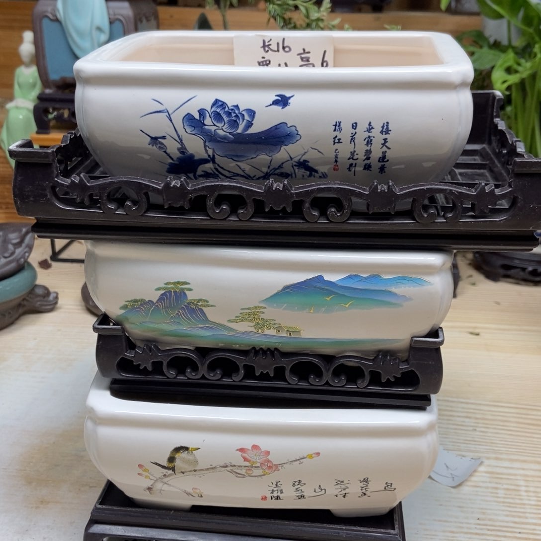 瓷片陶瓷花盆陶瓷艺术