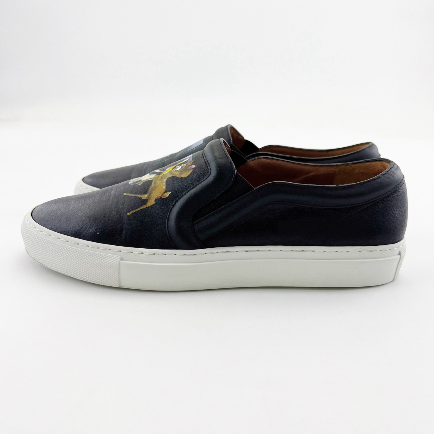 95新 Givenchy/纪梵希 38.5码/黑色动物印花休闲板鞋/14987141