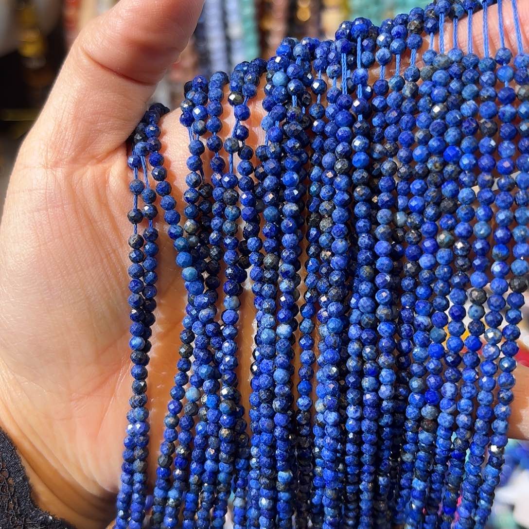 玛瑙/玉髓未镶嵌珠宝半成品青金卡3一条