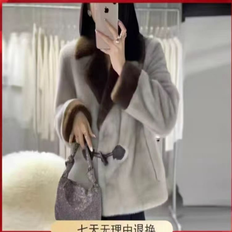 直下摆女加绒加厚款短款短外套女款大衣潮流休闲时尚