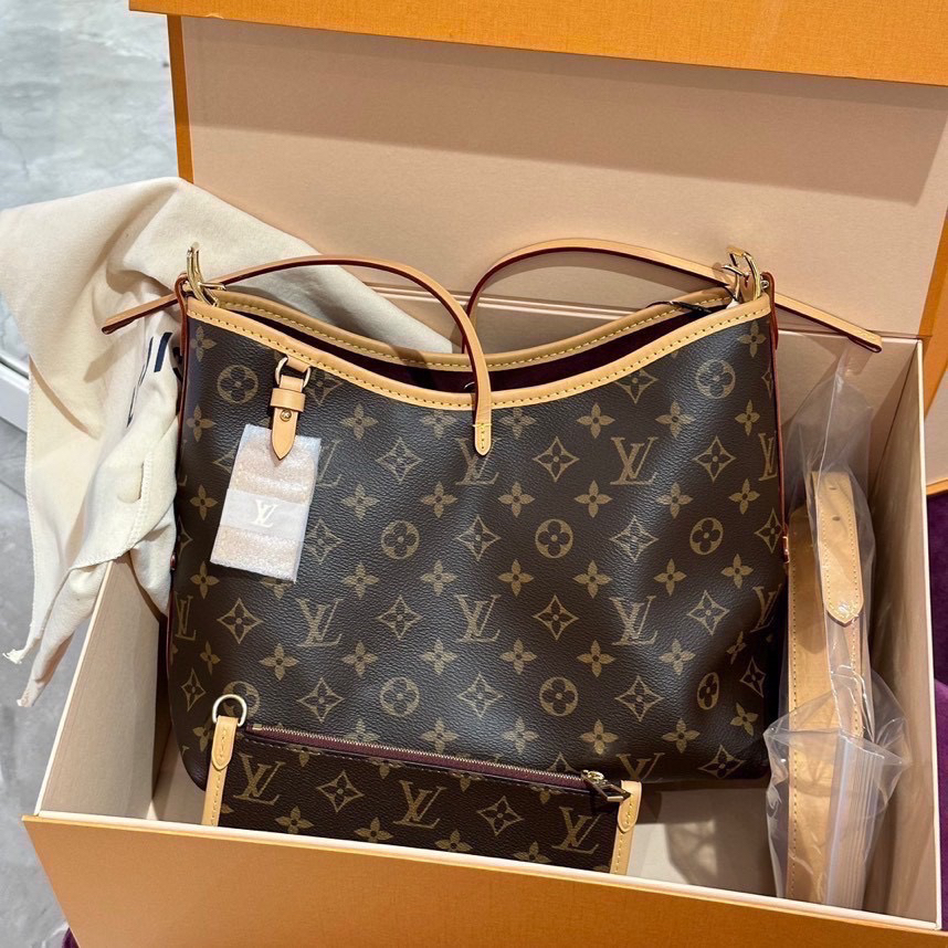 99新 LouisVuitton/路易威登 老花carryall 小号单肩包 芯