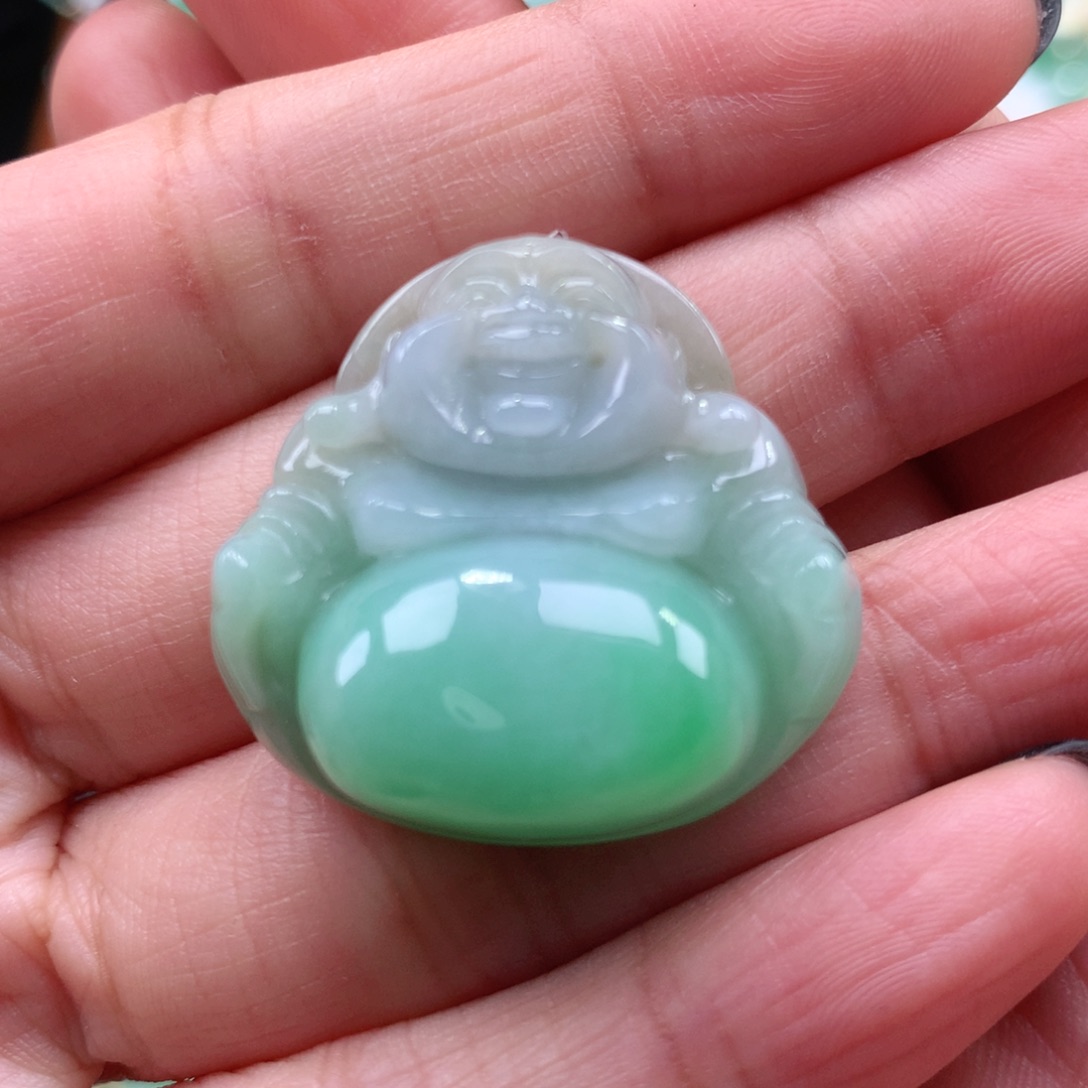 翡翠吊坠(不含链)未镶嵌佛公