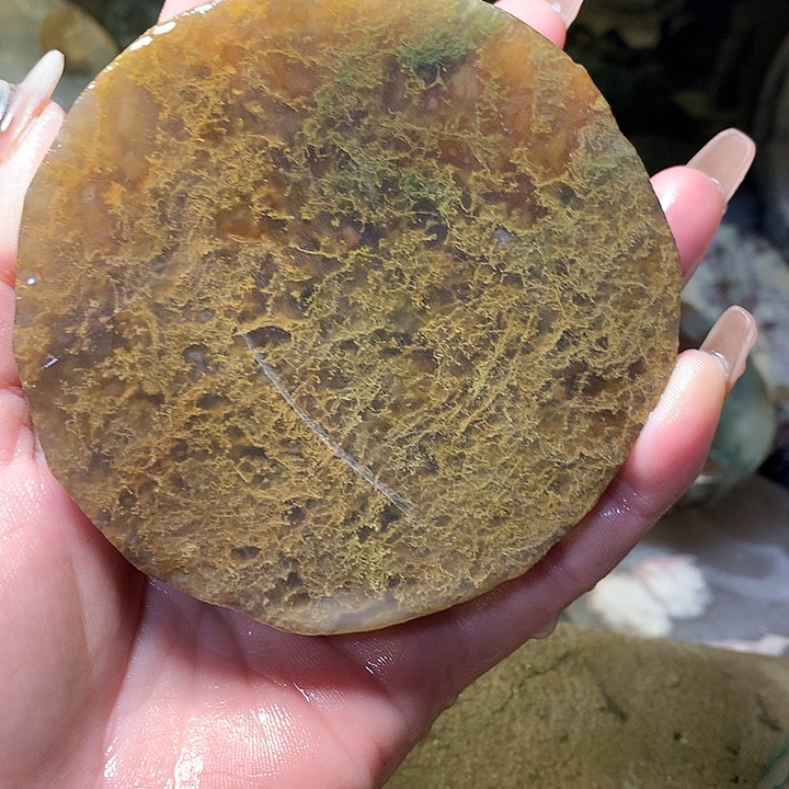 定制玛瑙蓝**言定制手镯