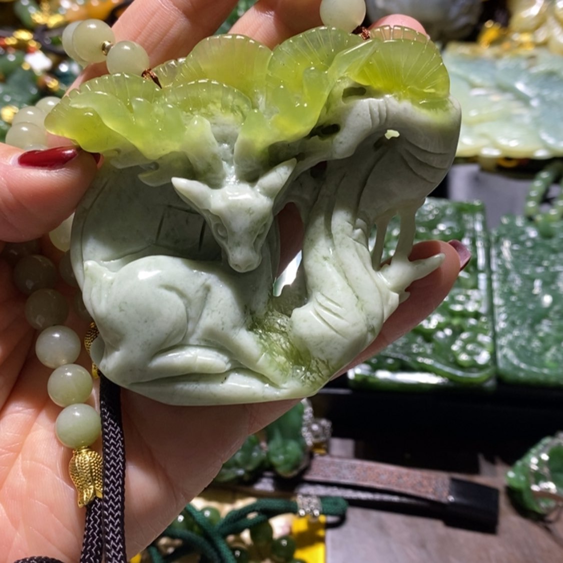 【闪购商品】岫玉毛衣链未镶嵌