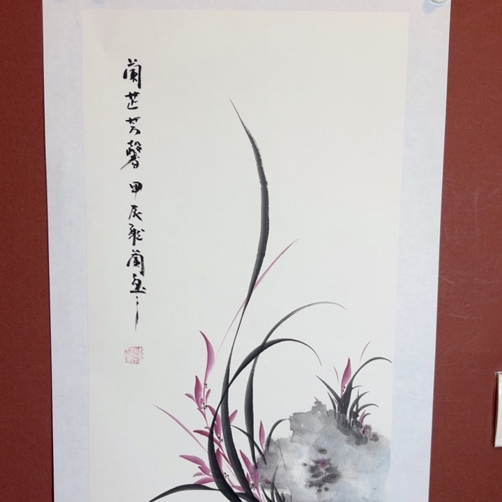 国画听兰老师花鸟