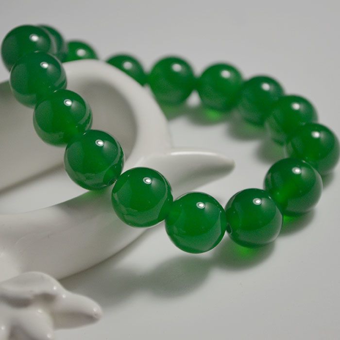 冰透单圈圆单珠绿色玉石多样性发货（以直播间为准）