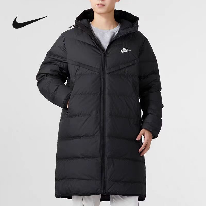 NIKE/耐克【港湾专享】男款防风保暖连帽中长款羽绒服 FB8180010